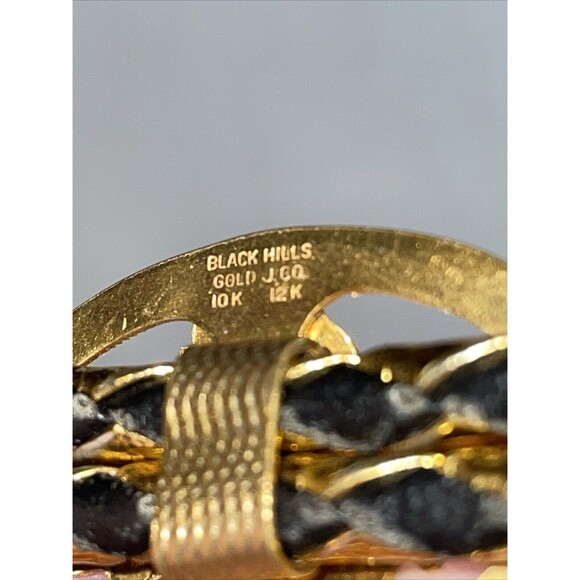 Black Hills Gold J Co. Grape Cluster Bollo Tie With Infinity Symbol 10k-12k Gold - Picture 2 of 12